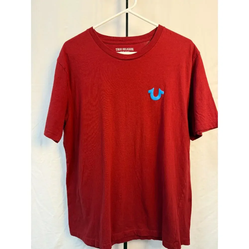True Religion Men’s Red Graphic Logo T‑Shirt